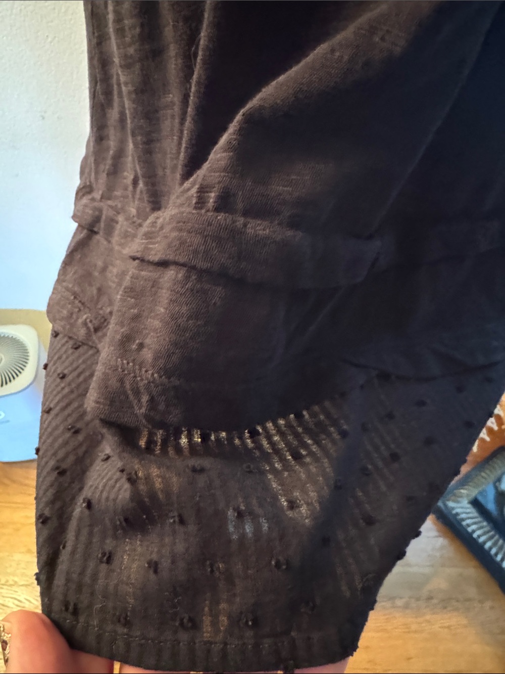 π· Logo by Lori Goldstein Cotton Slub Top With Swiss Dot Hem QVC A254021 - Picture 2 of 11